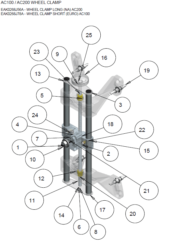 AC100/AC200 Wheel Clamp